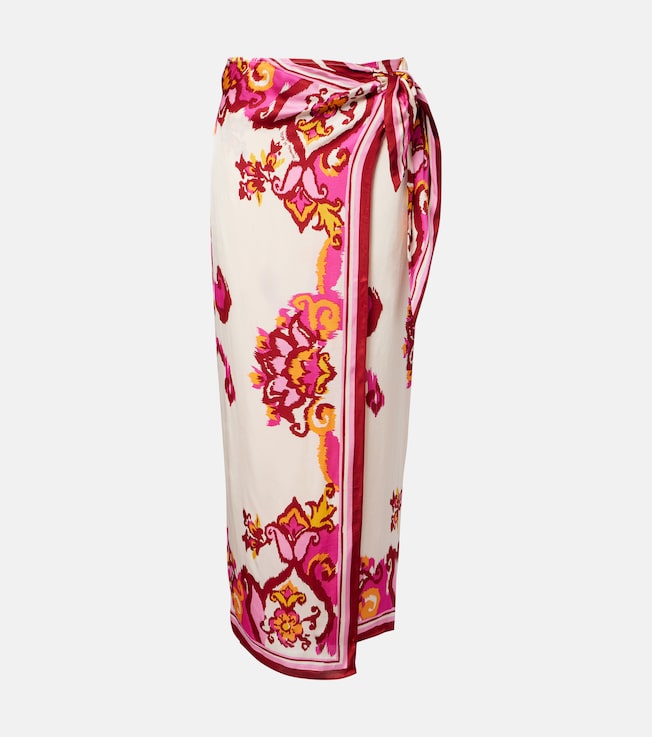 Dana printed wrap skirt