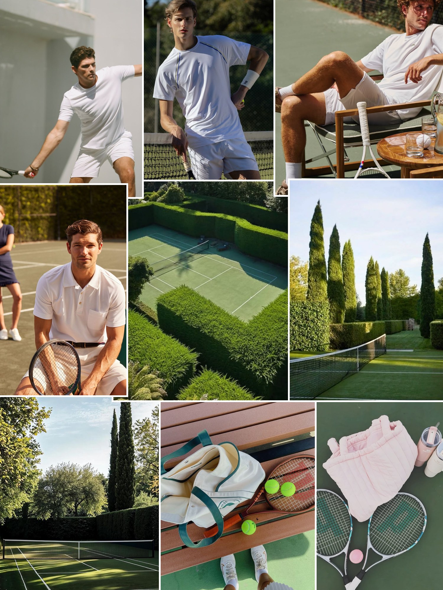 Street style collage of women wearing tennis gifts for him
