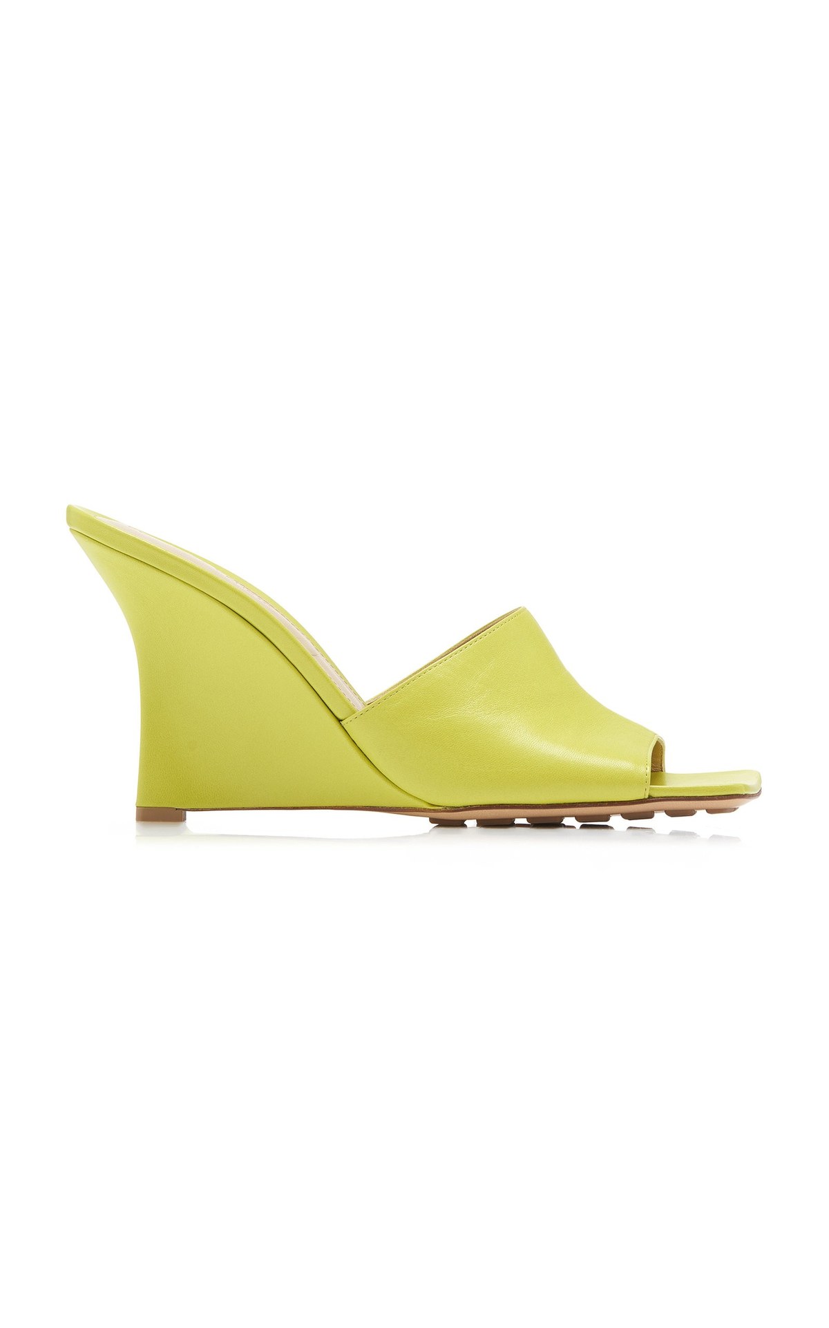 Stretch Wedge Lounge Leather Mules