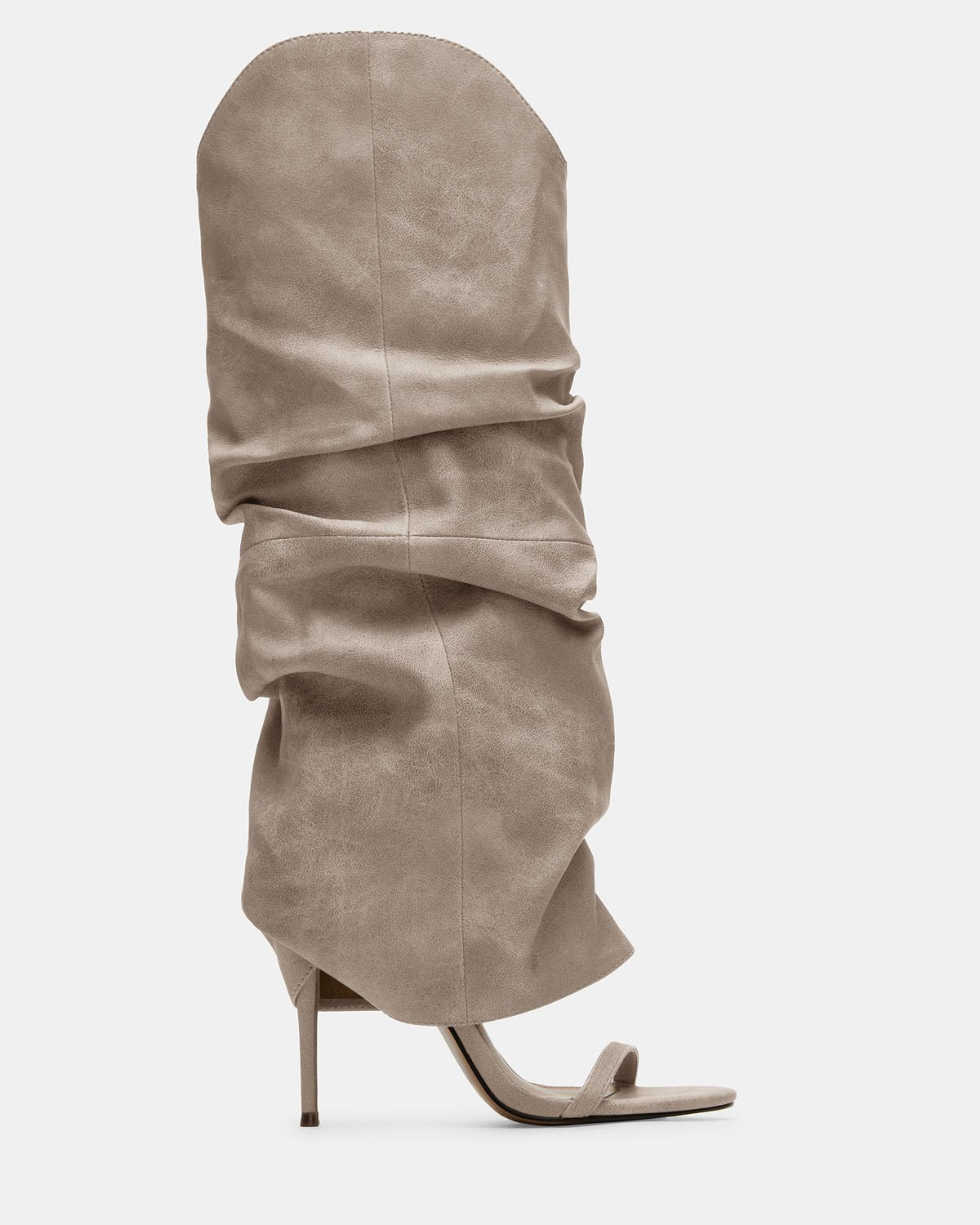 Ravine Grey Distressed Knee-High Boots