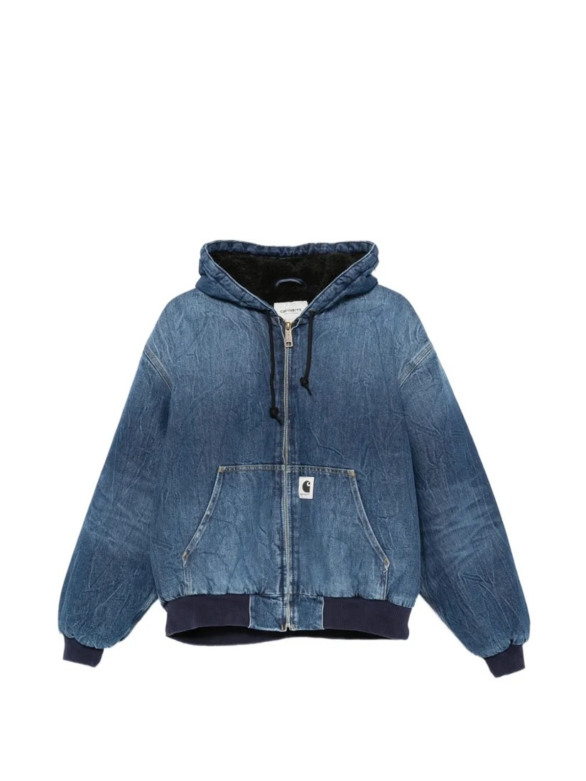 OG hooded zip-up denim jacket