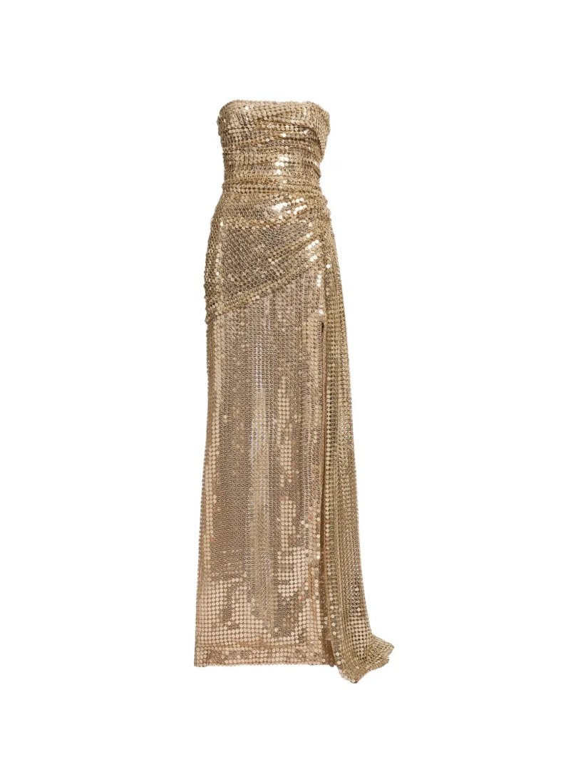 Sequin-embellished maxi dress