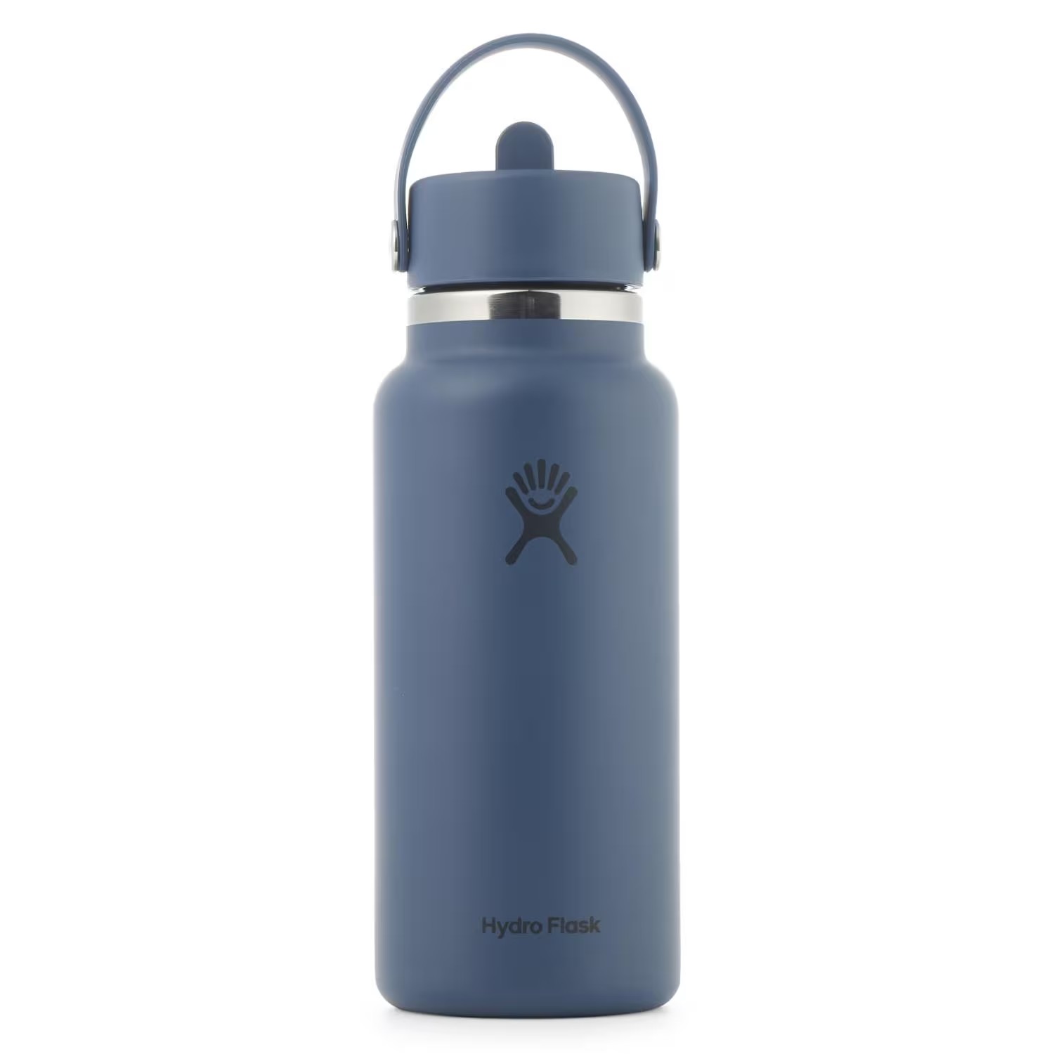 Wide-Mouth Vacuum Water Bottle with Flex Straw Cap, 32 oz