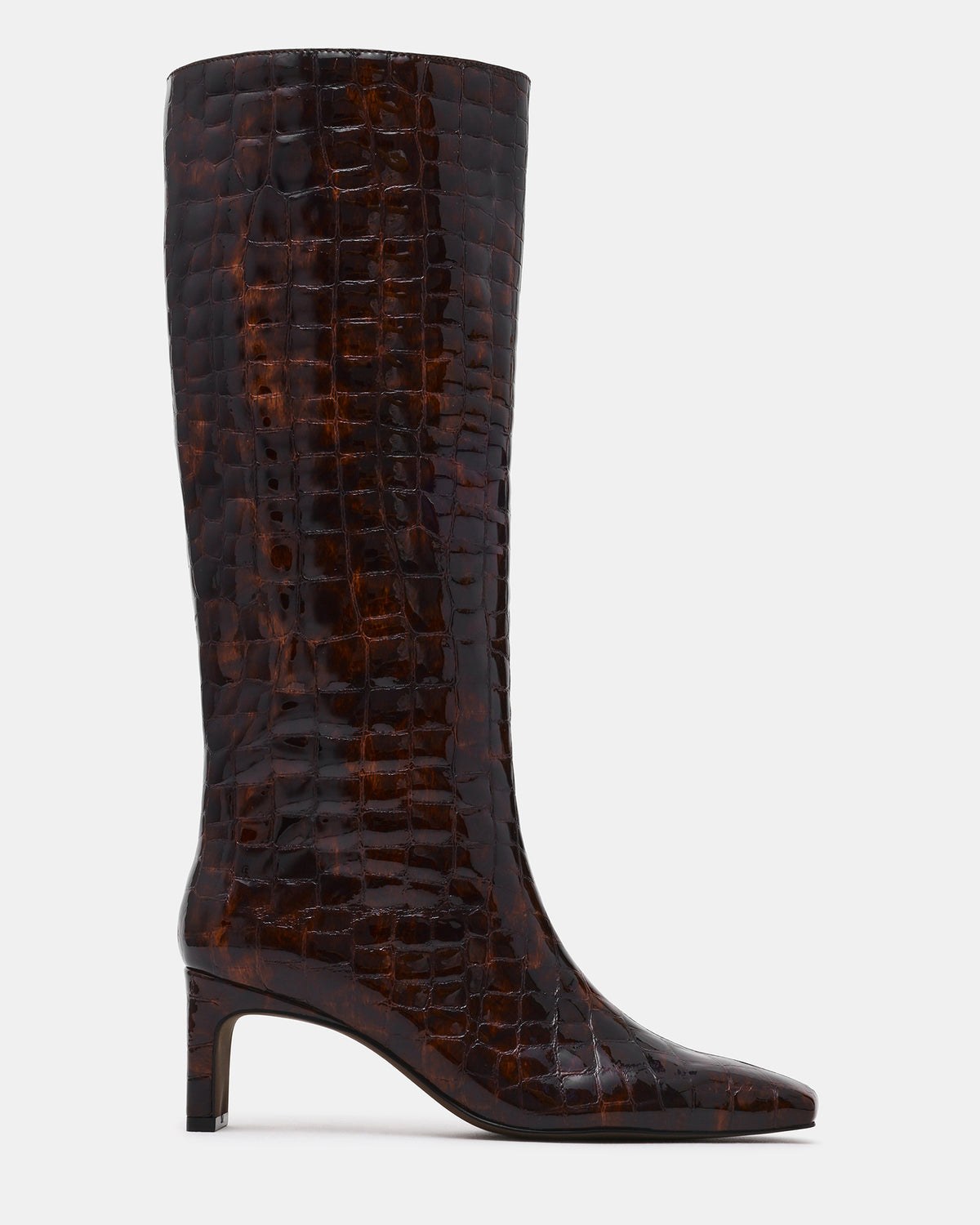 Jendi Tortoise Crocodile Knee-High Boots