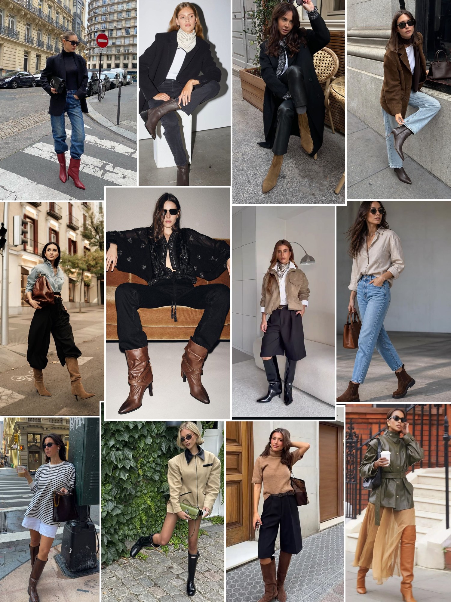 Street style collage of women wearing Pikolinos
