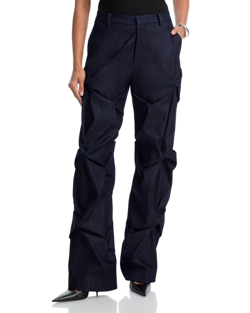 Astrid Denim Draped Trousers