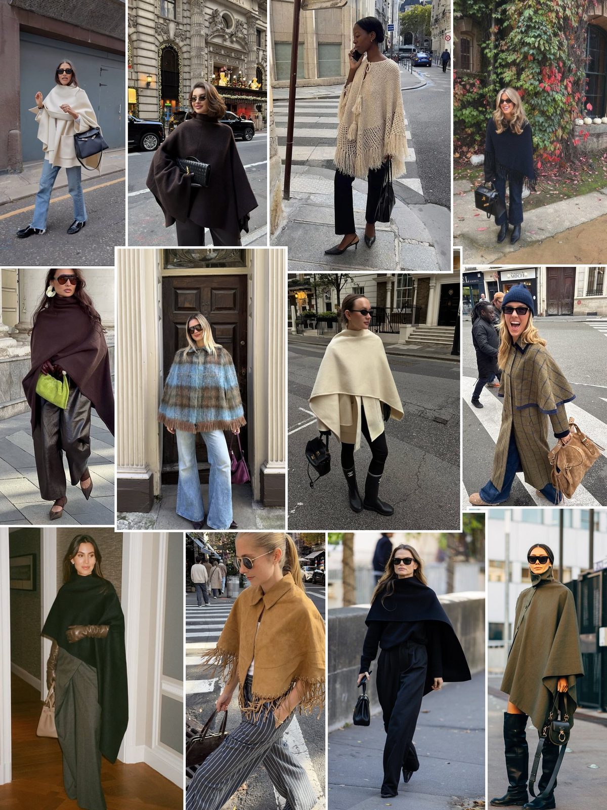 Decorative Ponchos collage