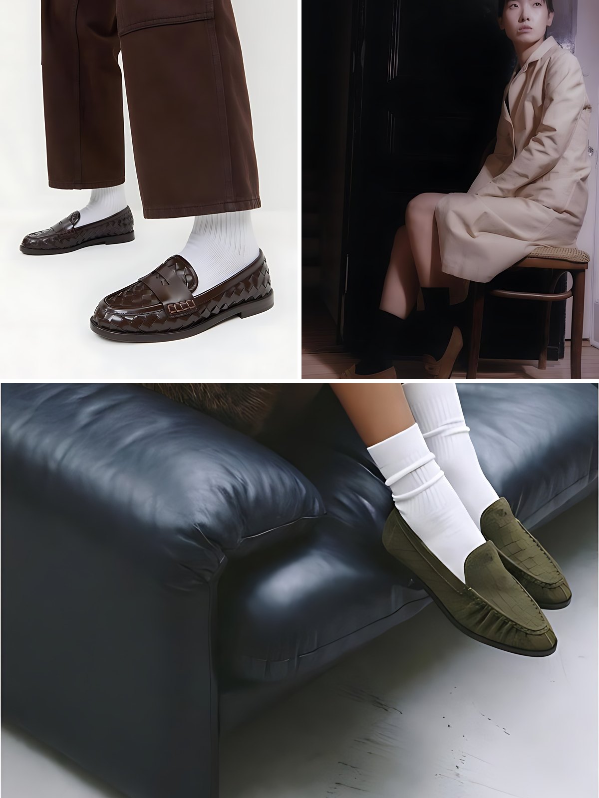 Three pictures that set the mood for the soft loafer