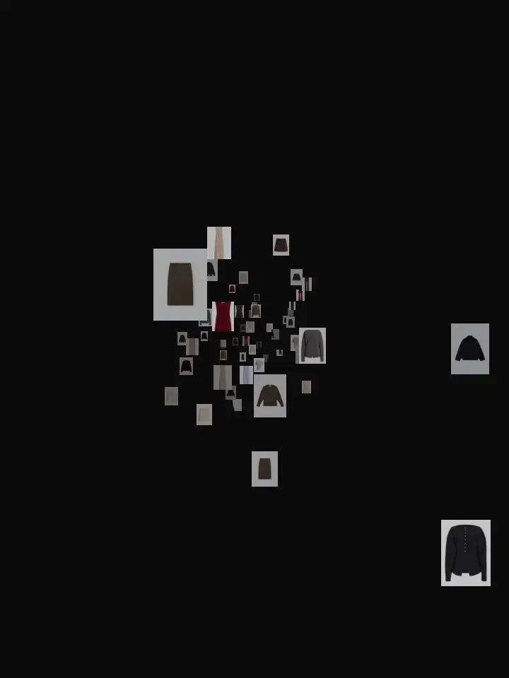 Phia digital closet demo with pieces from this Birrot edit: save the Birrot Lay2 Fitted Shirt as you browse, Gmail receipts fill your Closet, and Phia builds an outfit in one step