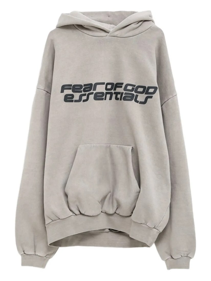90s logo-print hoodie