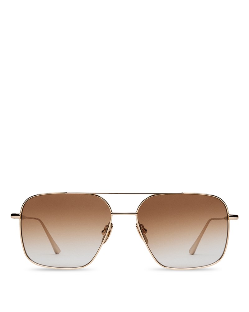 Aviator Soft Gold Sunglasses, 56mm