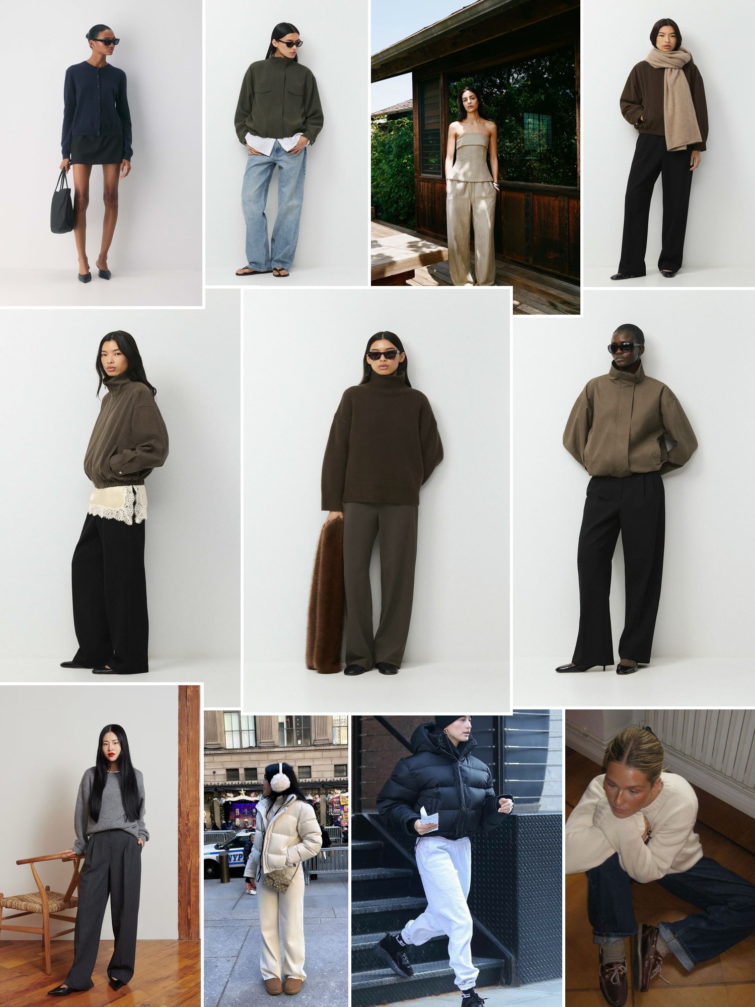 Street style collage of women wearing Aritzia Black Friday