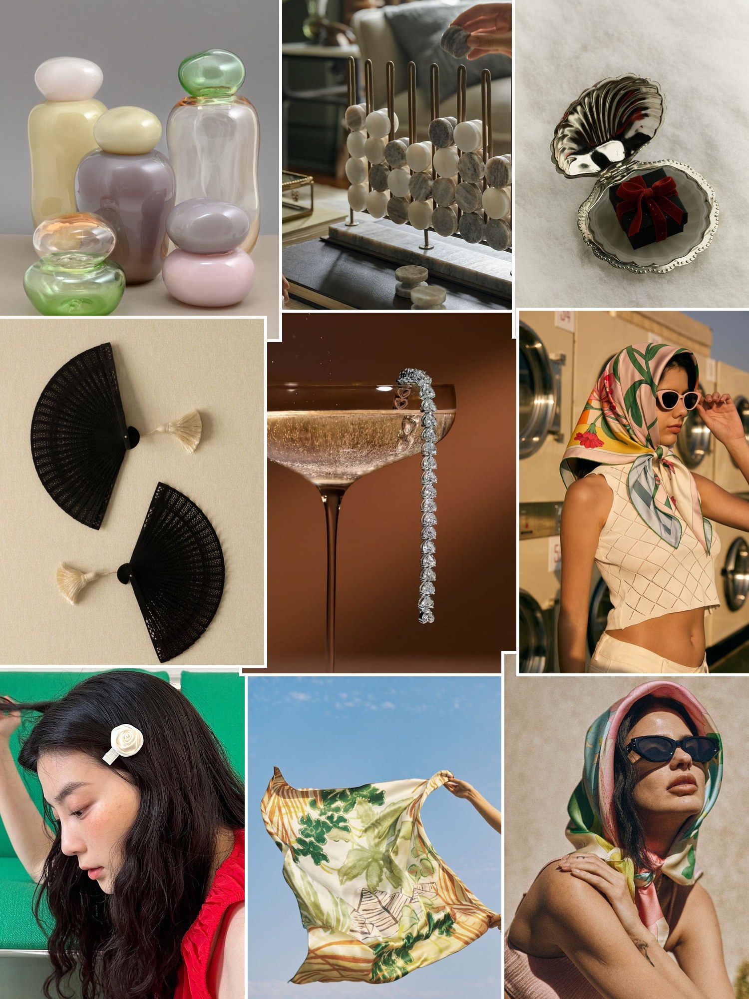 Street style collage of women wearing unusual luxury gifts for her