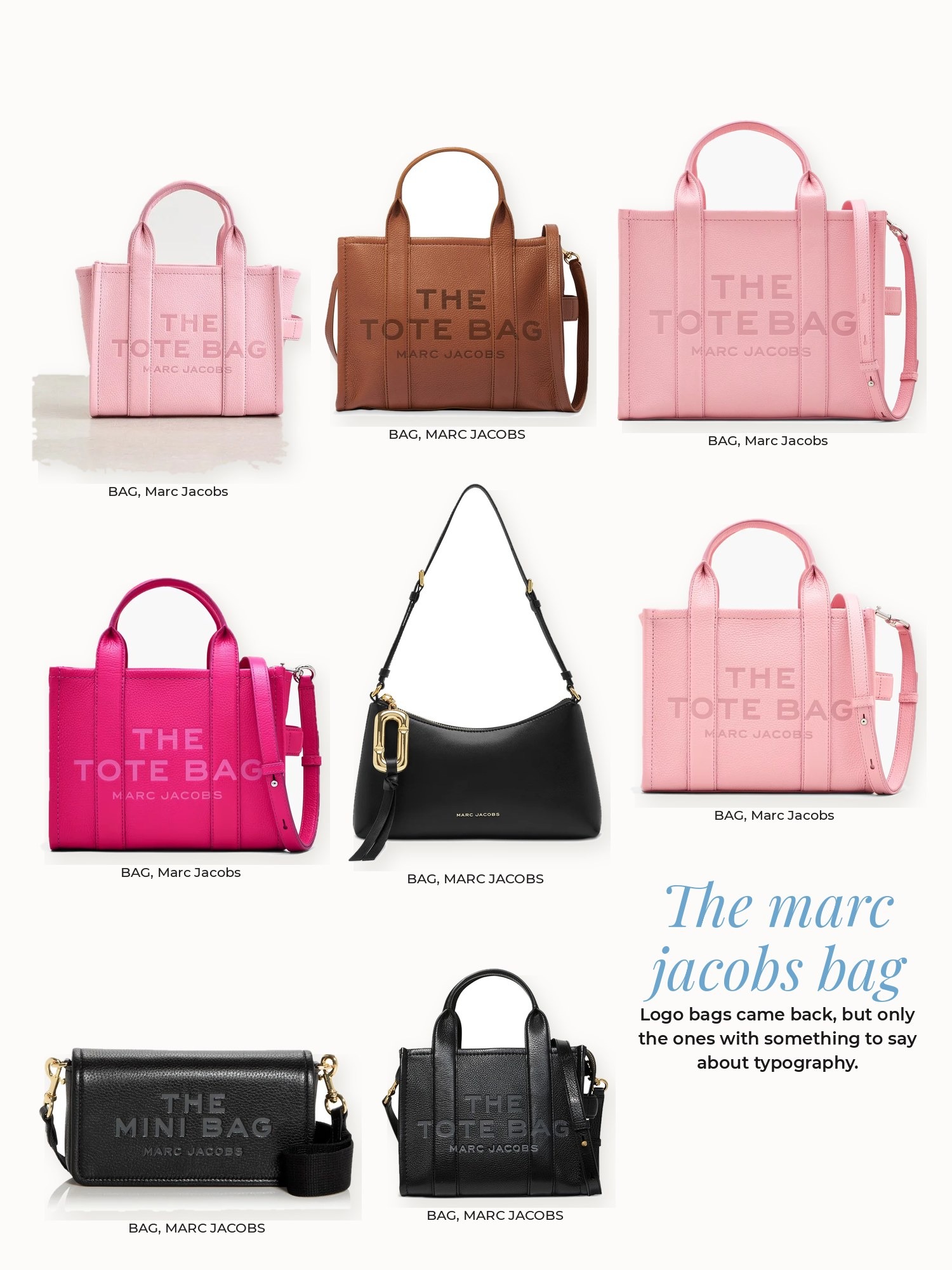 Marc jacobs bag collage: MARC JACOBS, Marc Jacobs