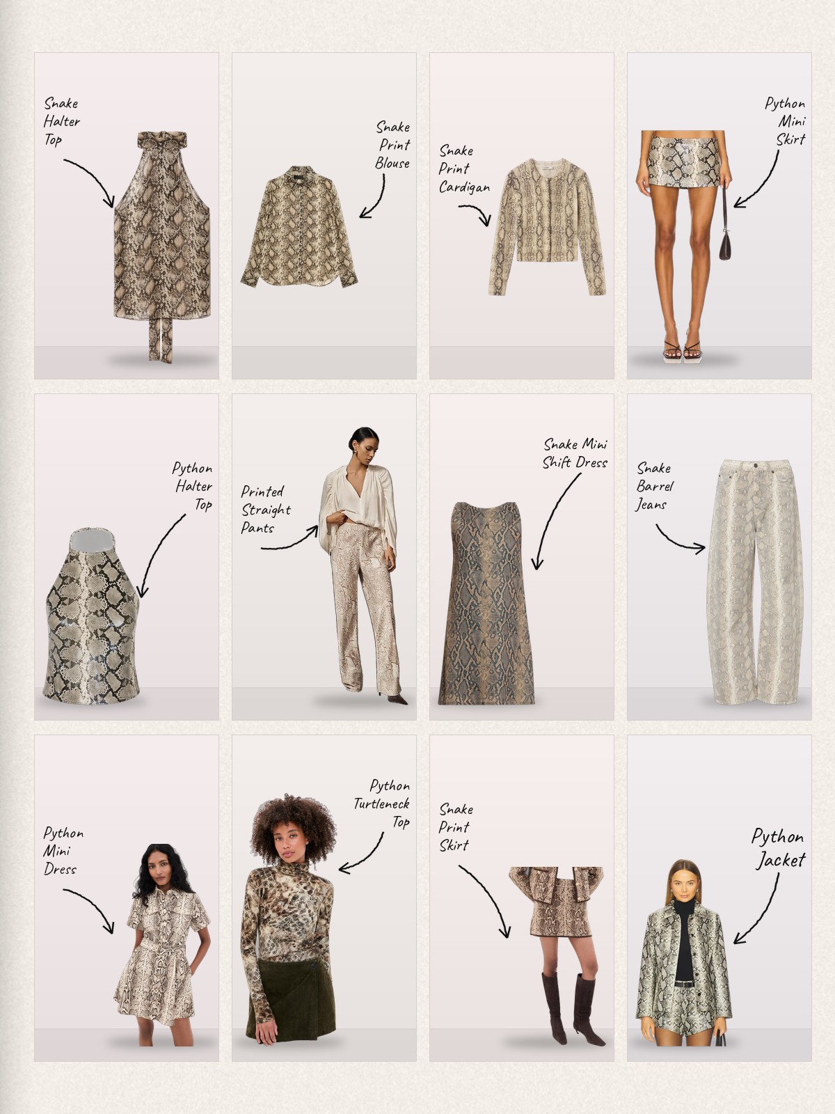 Snakeskin collage