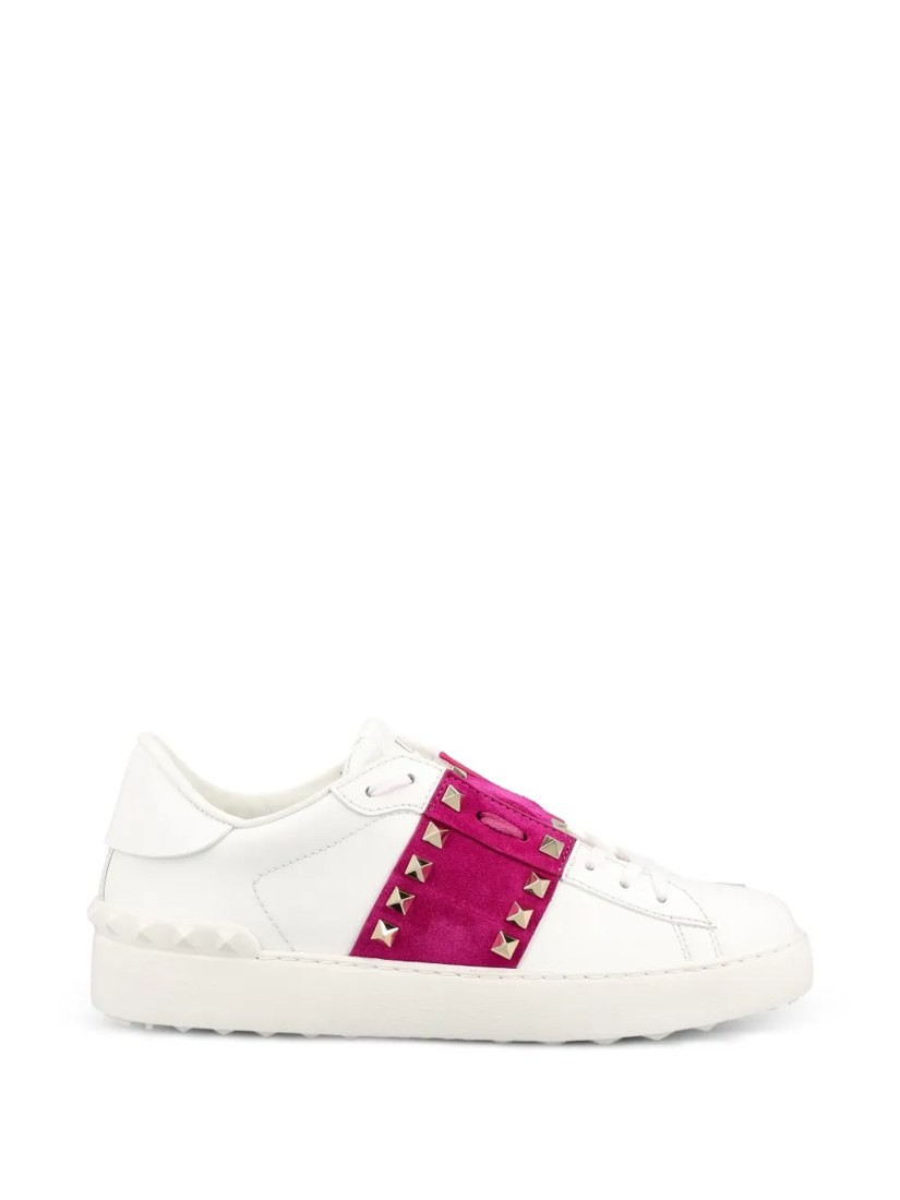 Rockstud Untitled sneakers in calfskin with suede band