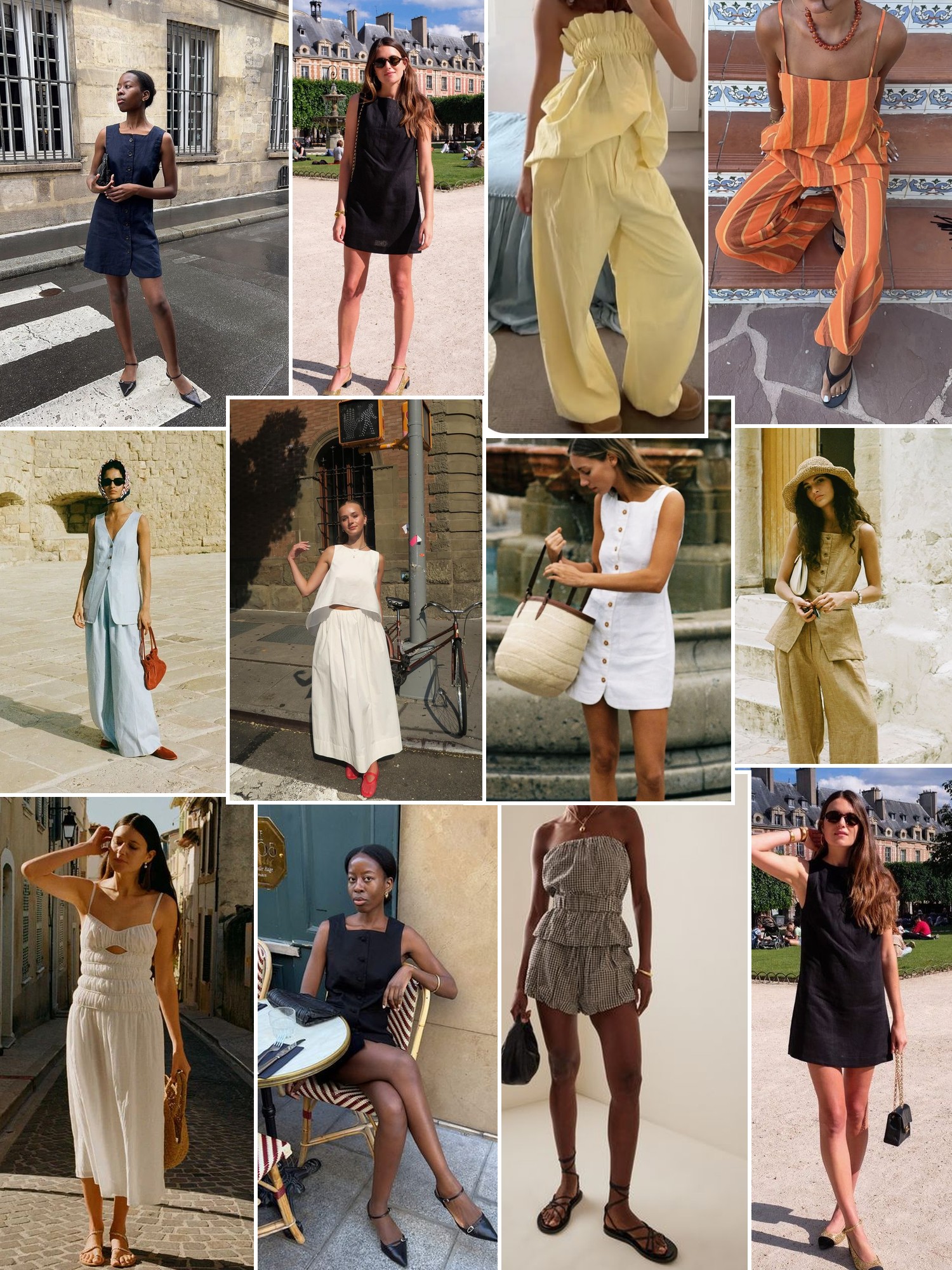 Collage of runway looks, campaign shots and street style outfits that capture the Posse mood