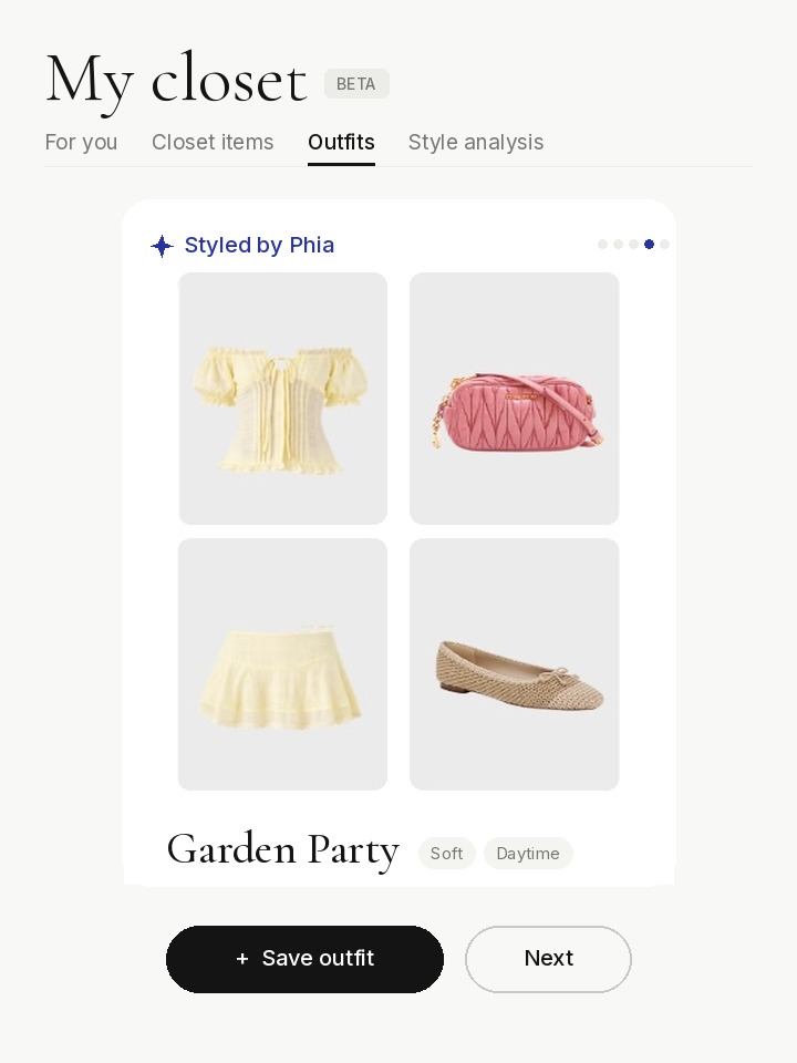 Phia Styled by Phia outfit named Garden Party: a yellow top, skirt, pink bag and flats