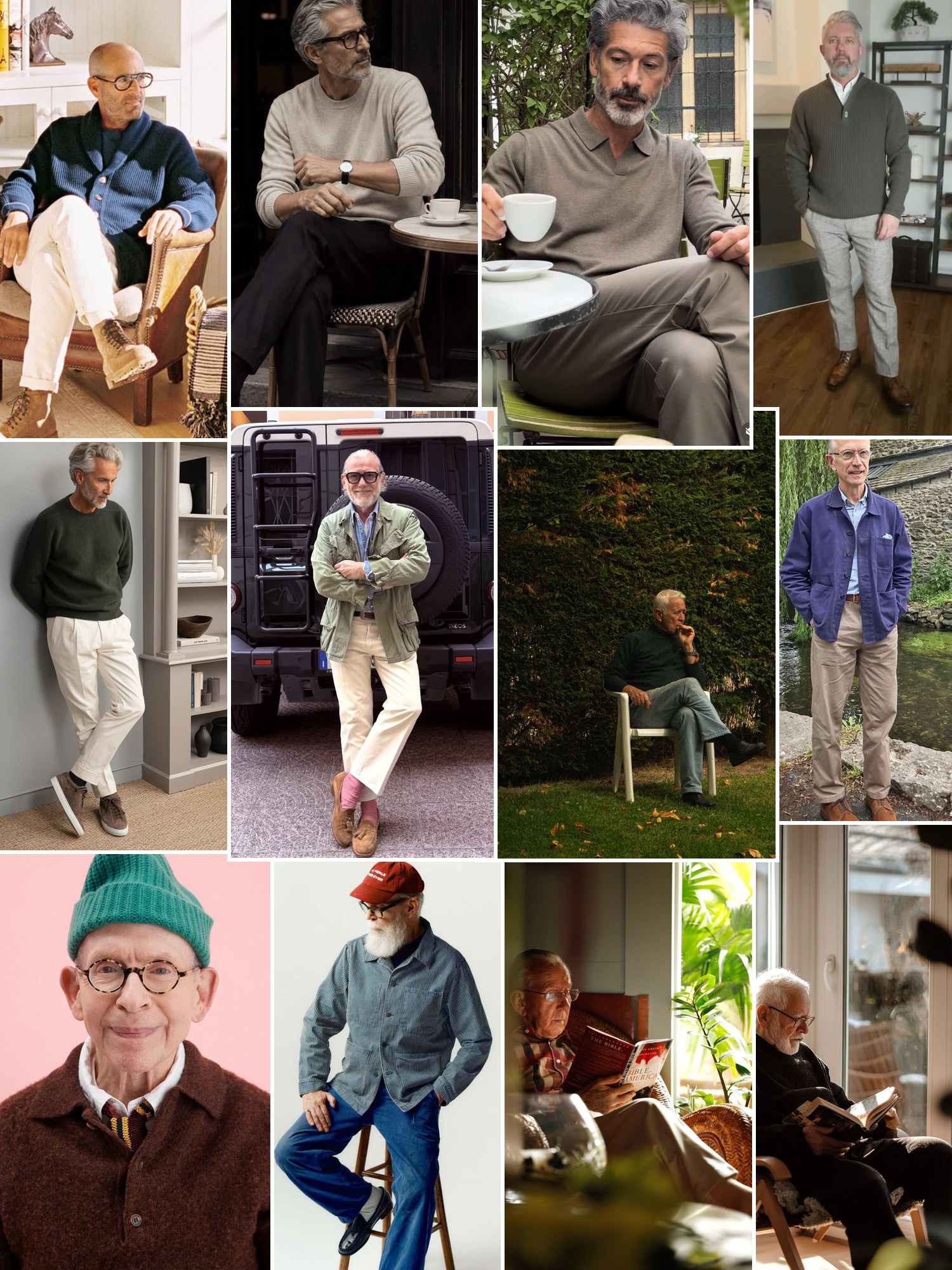 Street style collage of women wearing gifts for older men