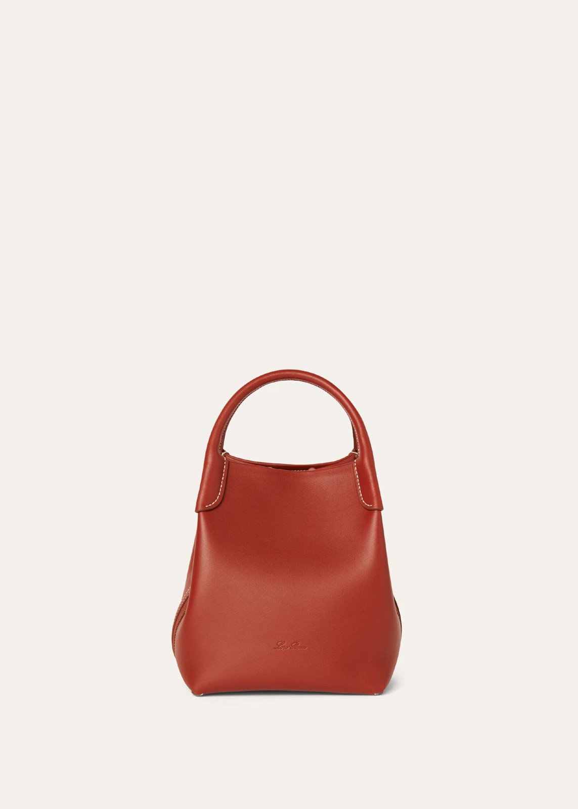 Small Bale Bag Smooth Calfskin Brick Red