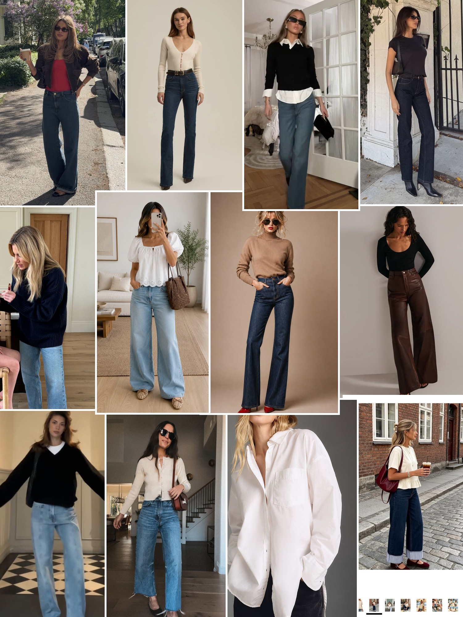Collage of runway looks, campaign shots and street style outfits that capture the Favorite Daughter mood