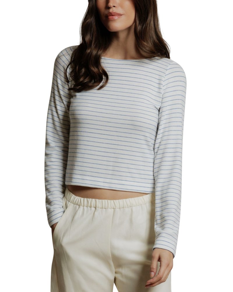 Ainsley Brushed Sweater Stripe Long Sleeve Top