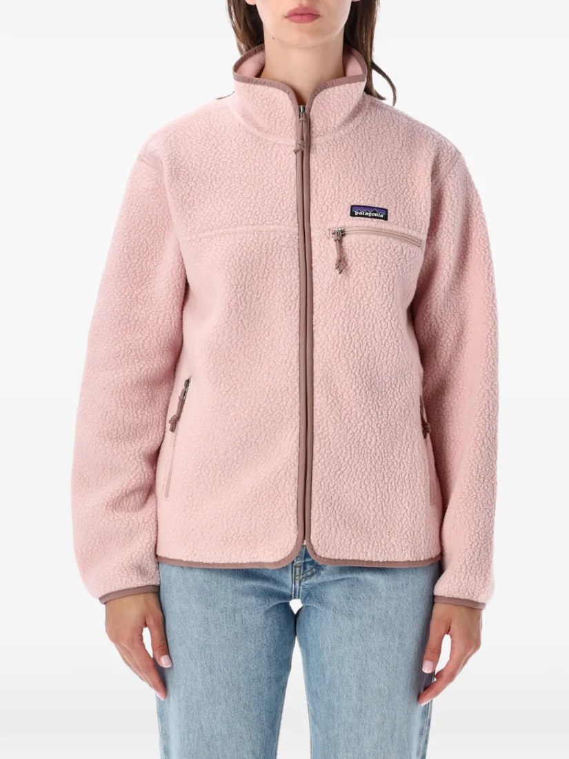 Retro Pile logo-patch long-sleeve jacket