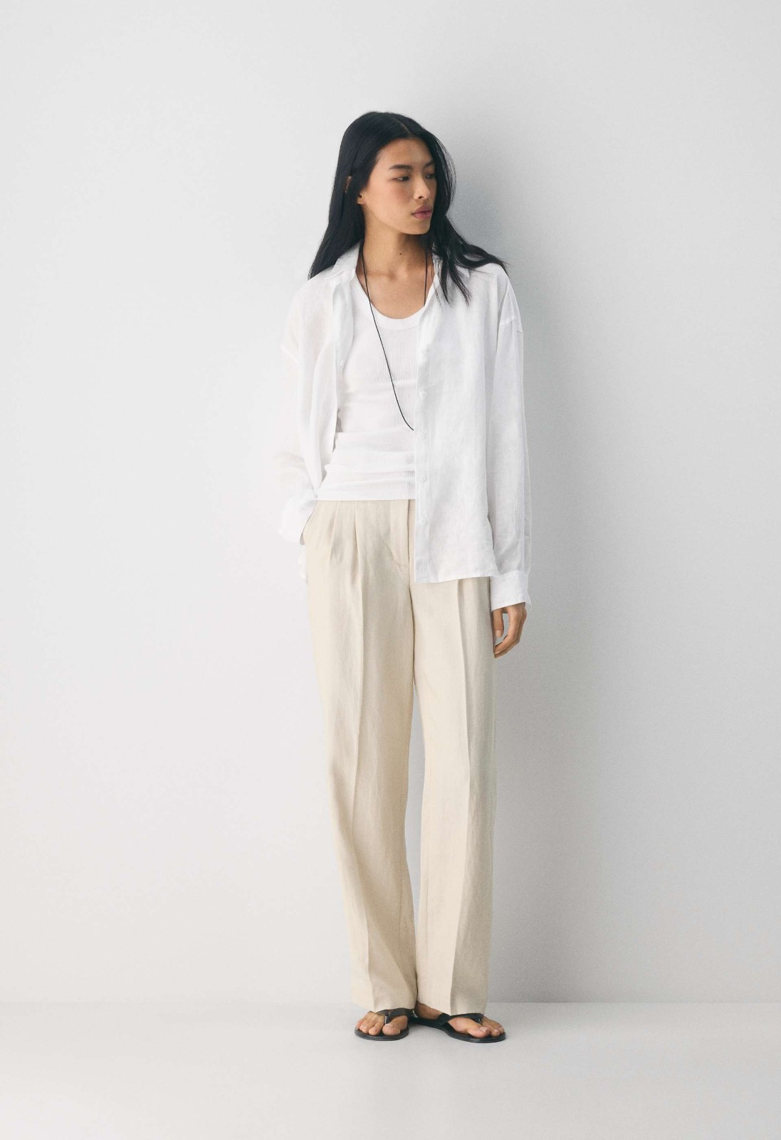The Effortless Pant PowerLinen, Cool Beige