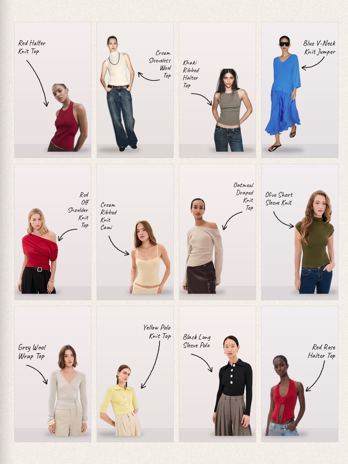 Naked Knit collage