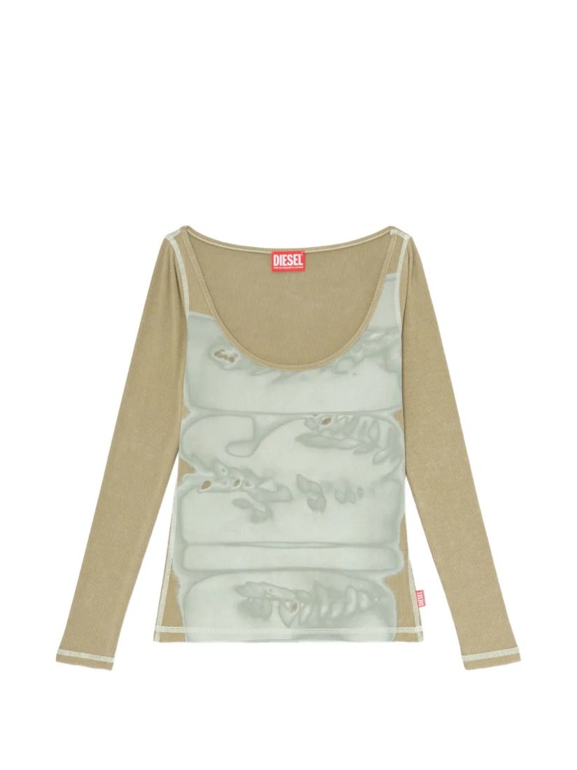 Slim fit top with digital print