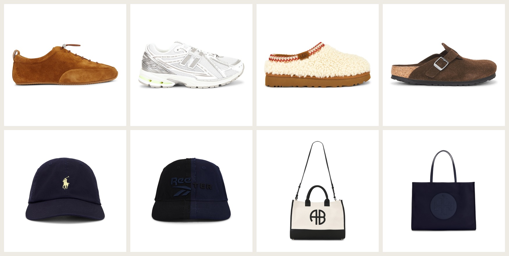 Shoes, cap and tote