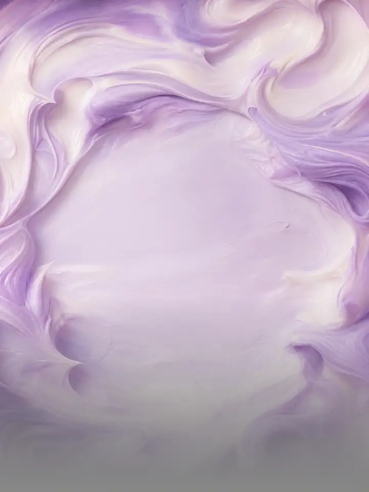 Video: acne-safe gel and barrier moisturizers appear on a lilac cream swirl, from the Phia edit