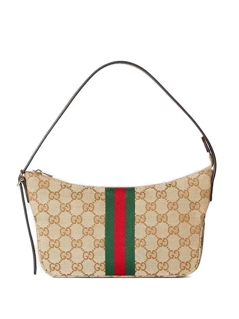 Small Lunetta logo-pattern Web-stripe cross body bag