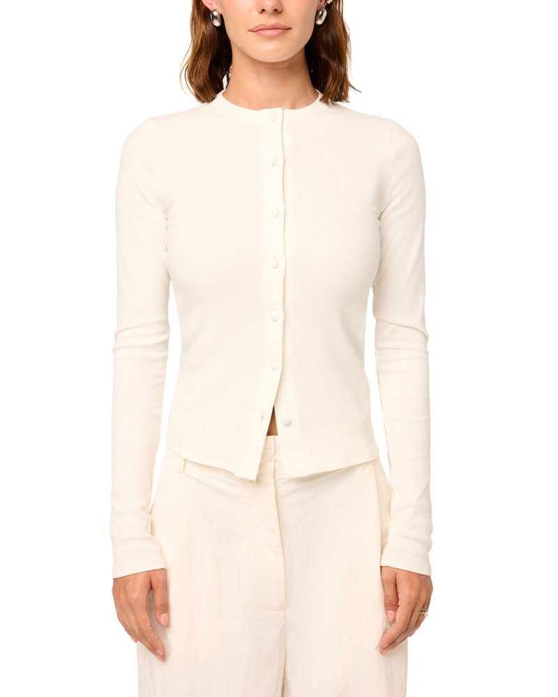 Ribbed Jersey Cardigan