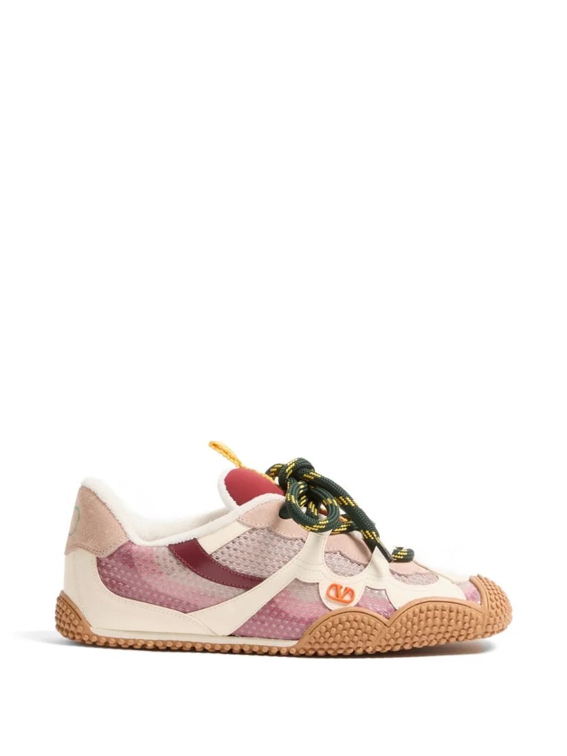 Amphibia sneaker in rubberized calfskin and calfskin