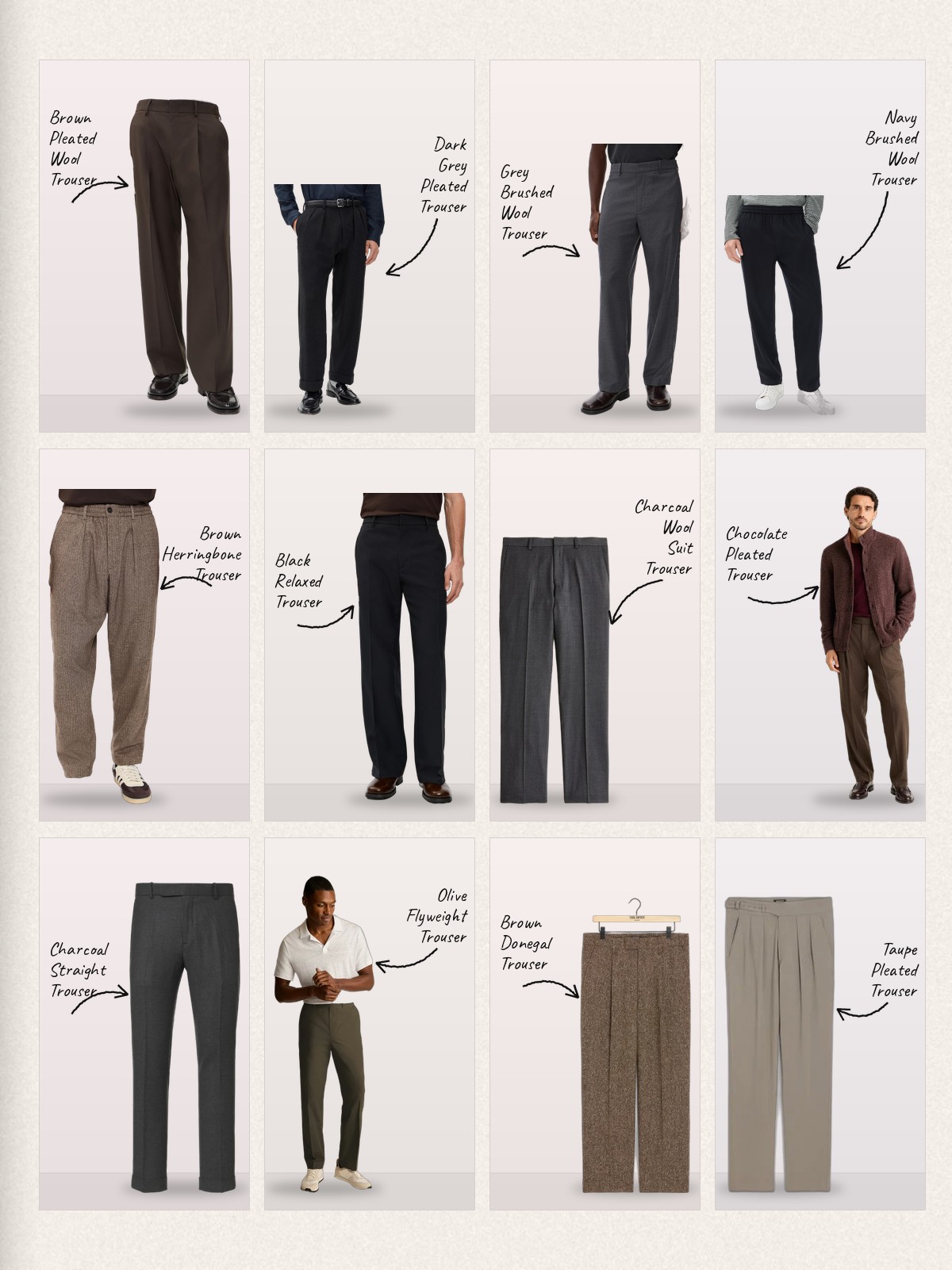 Wool Trouser collage