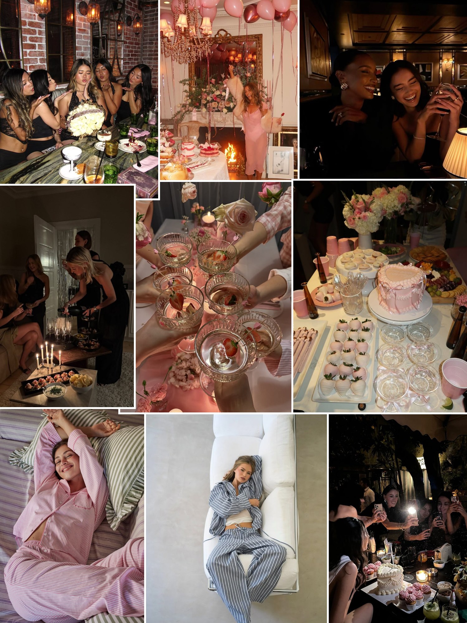 Street style collage of women wearing birthday gifts for girlfriend