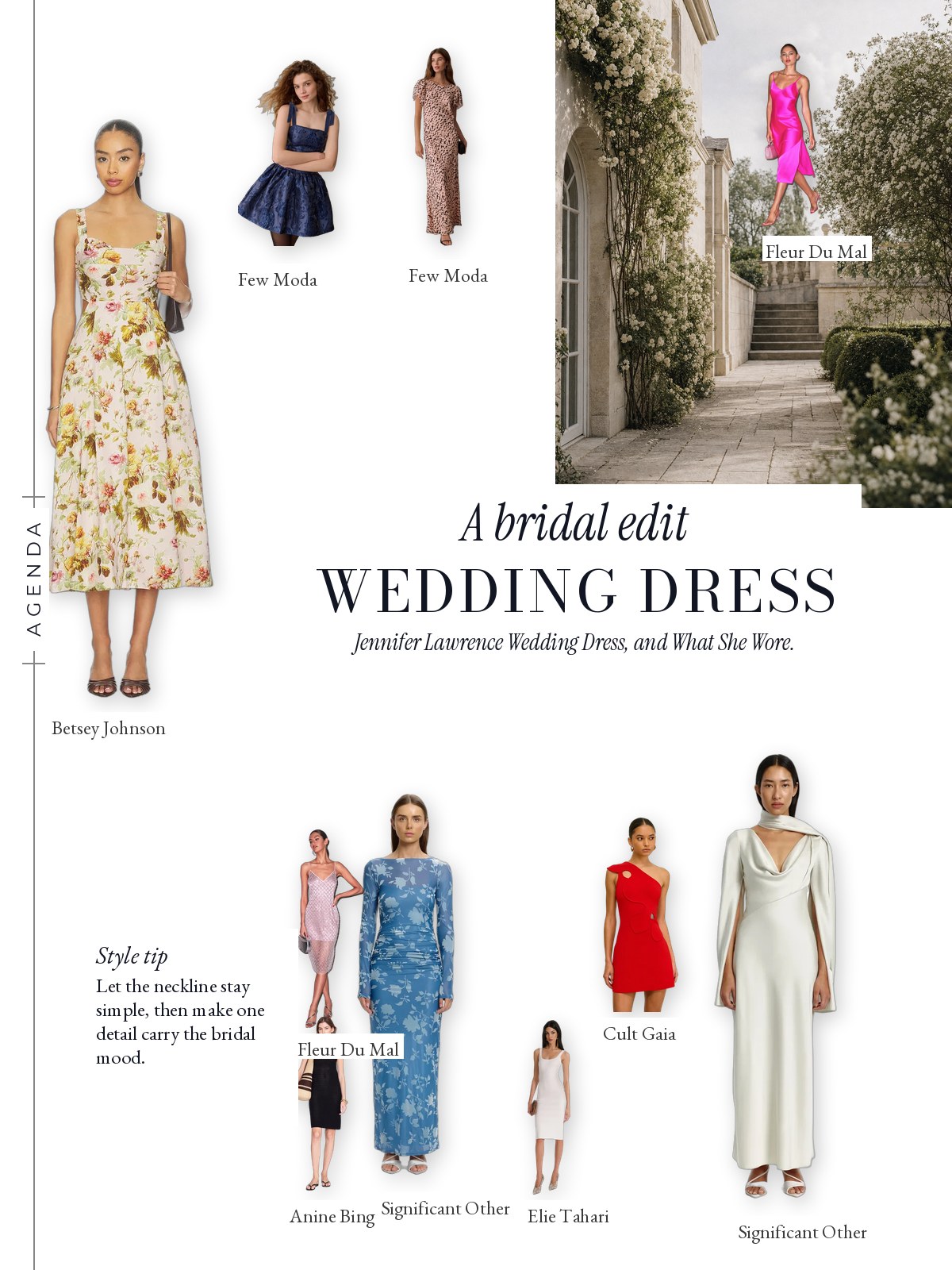 Trend-page style-tip collage featuring PICNIC PARTY DRESS, Luka Long Sleeve Gown, Edina Long Sleeve Dress by Betsey Johnson and other edit picks.