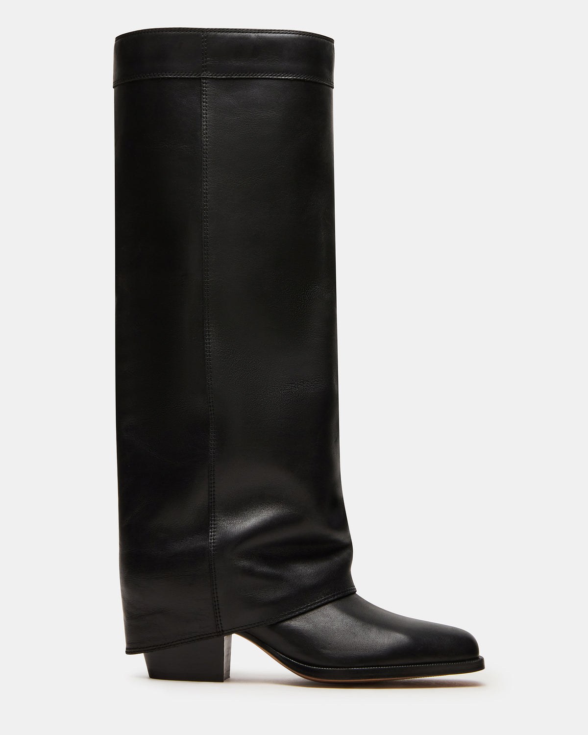 Winnick Black Leather Knee-High Boots
