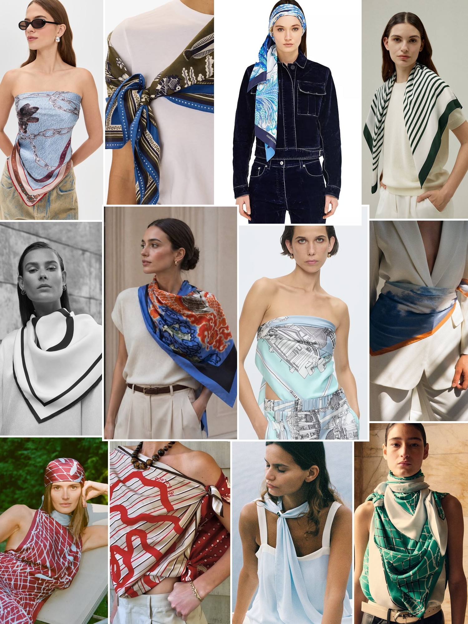 Collage of street style and campaign shots that capture the Ōtzĭo mood
