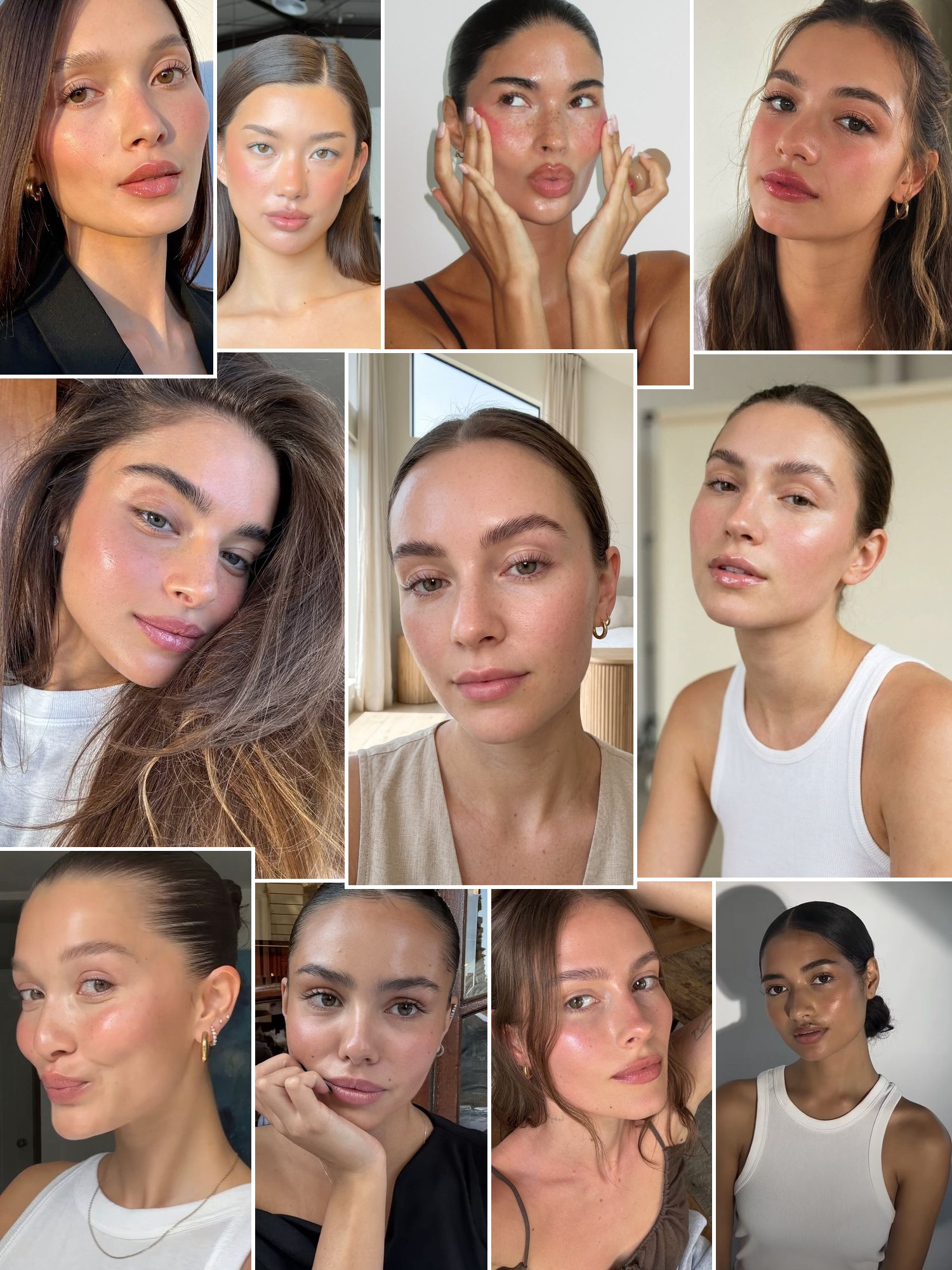 Street style collage of women wearing Ciele skin tint