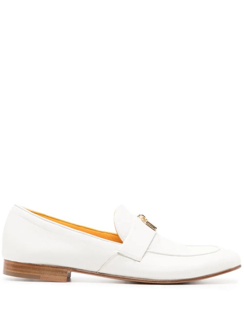 Lock leather loafers
