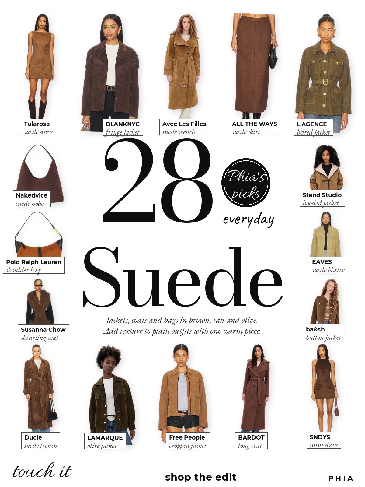 The Suede Edit collage