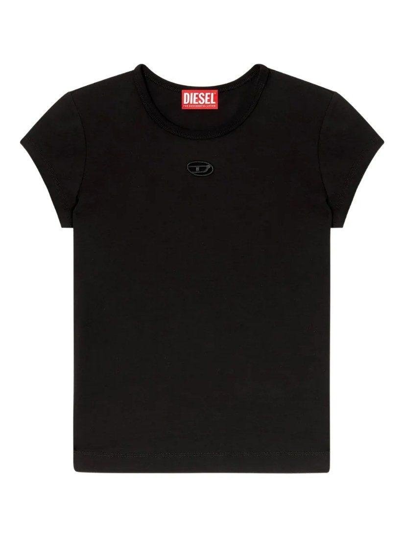 T-Angie logo-embroidery T-shirt