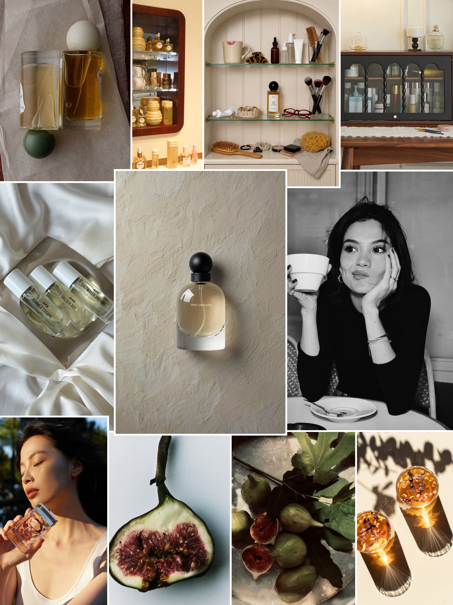 Collage of fig perfumes and similar looks