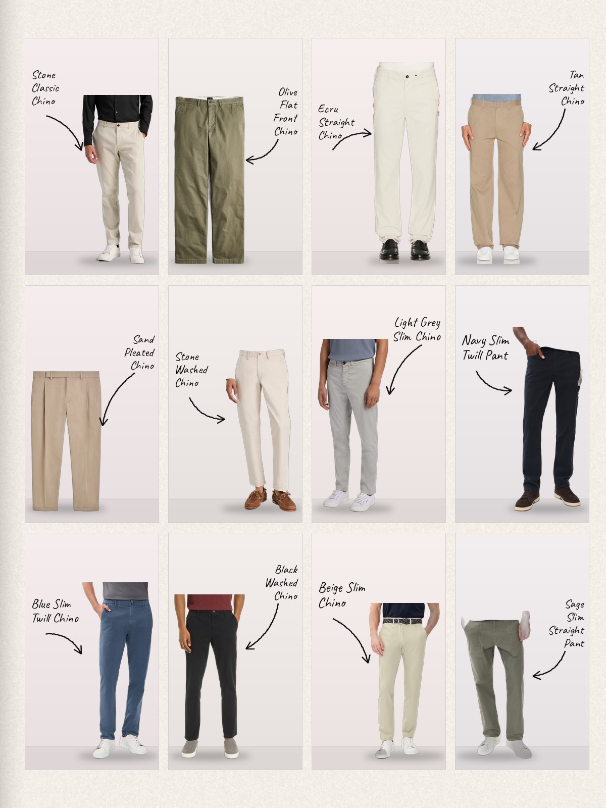 Chino Pant collage