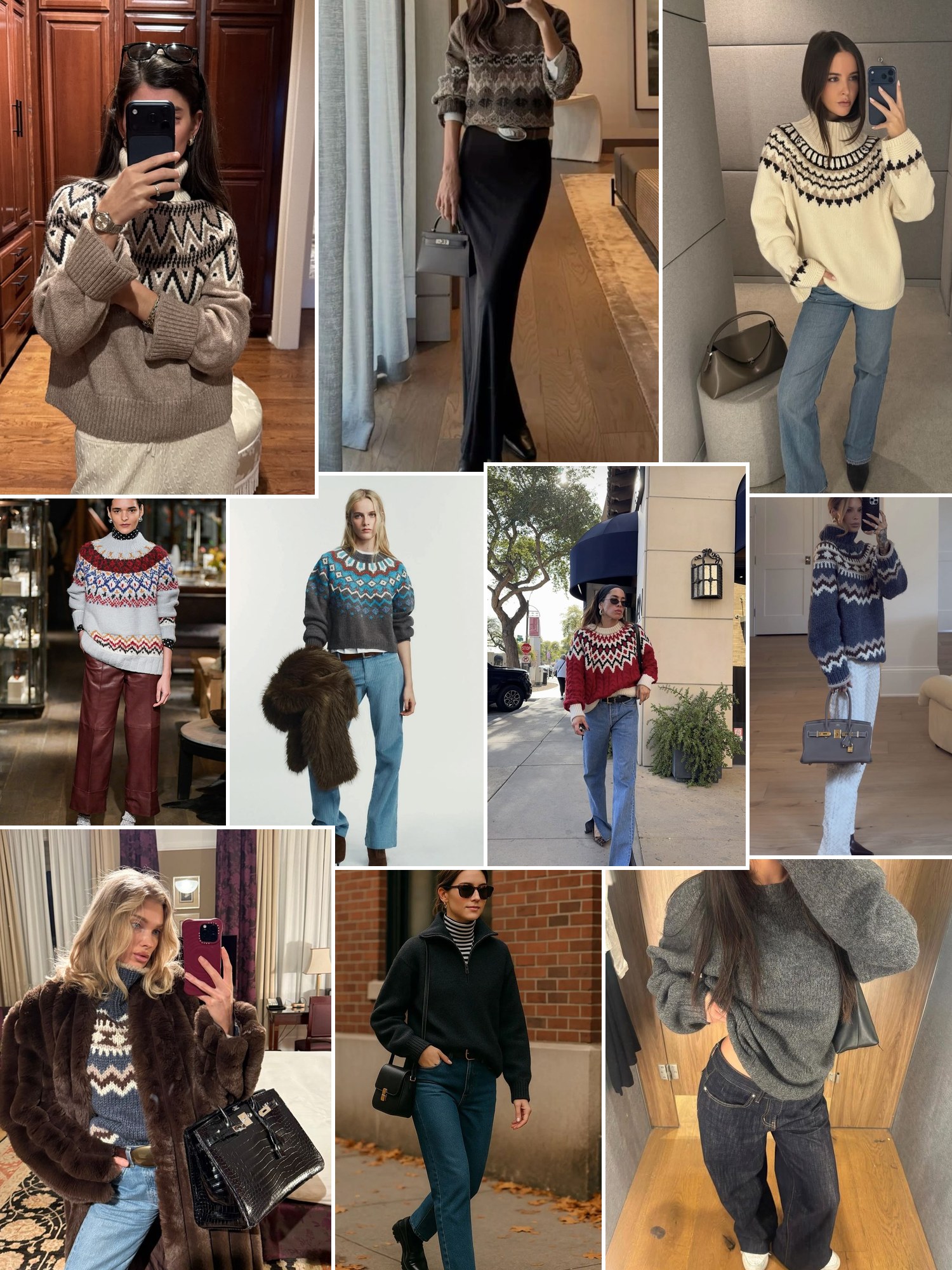 Collage of everyday outfits built around Old Navy x Altuzarra