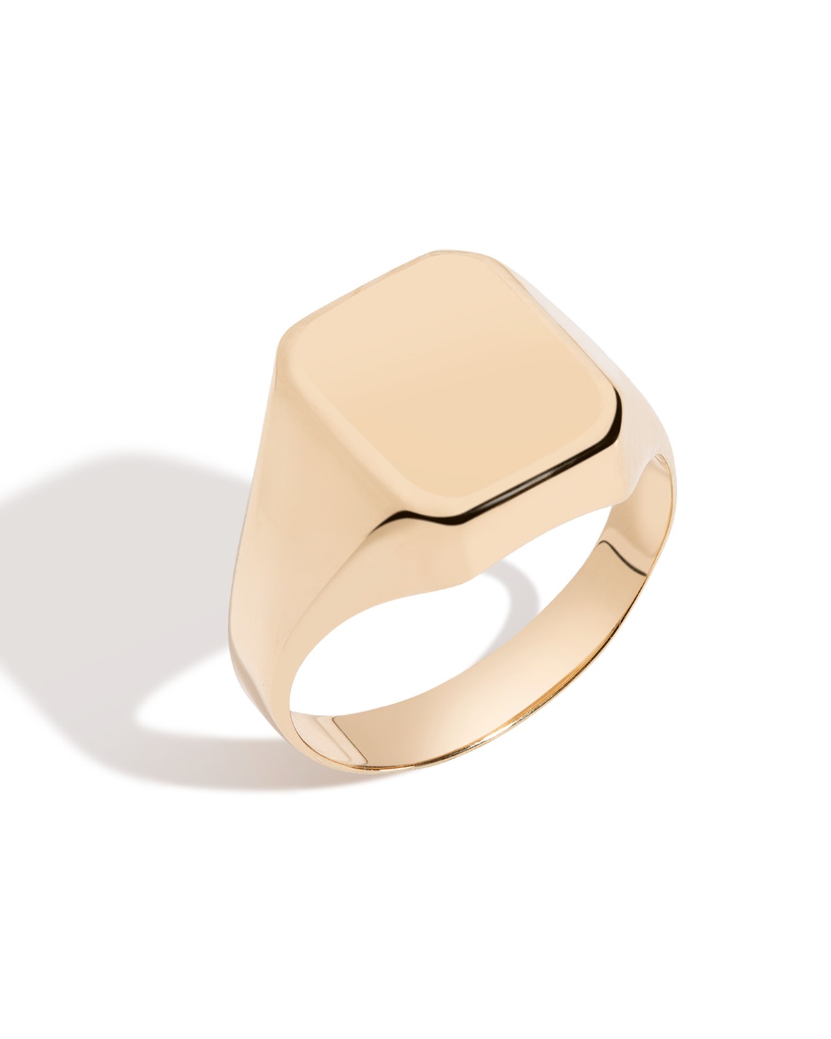 Square Signet Ring in 14k Yellow Gold