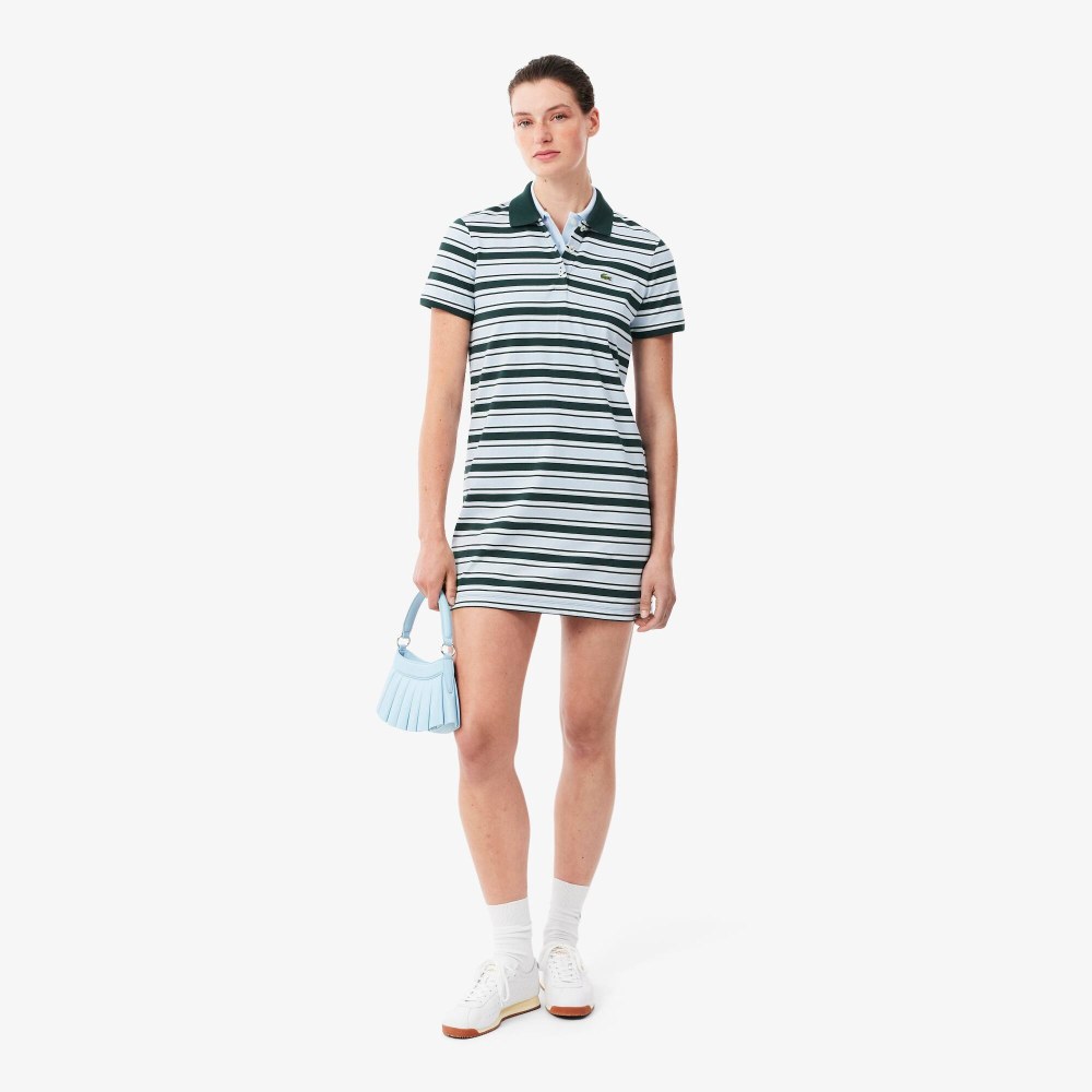 Striped Cotton Polo Dress