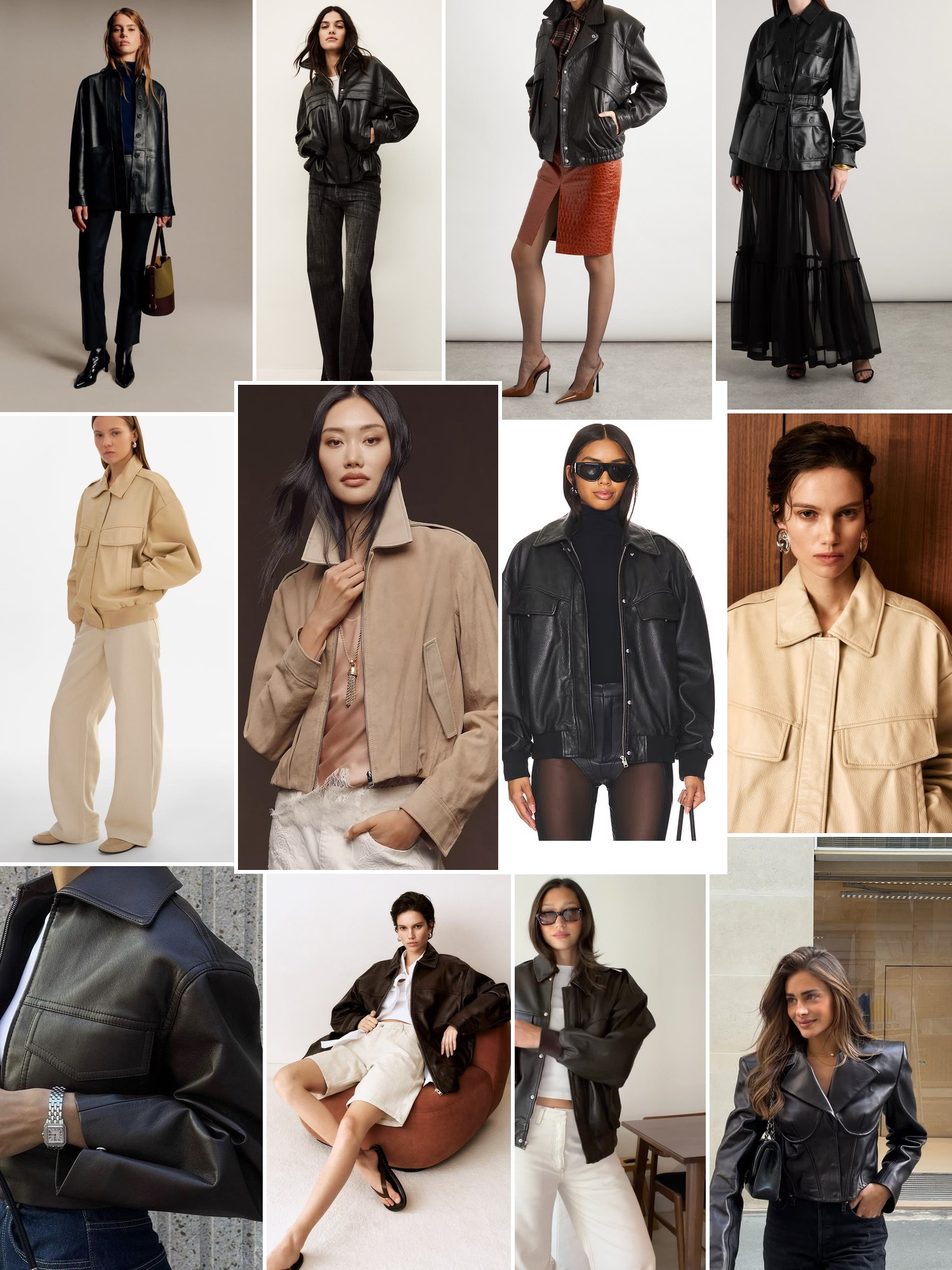 Collage of runway looks, campaign shots and street style outfits that capture the LAMARQUE mood